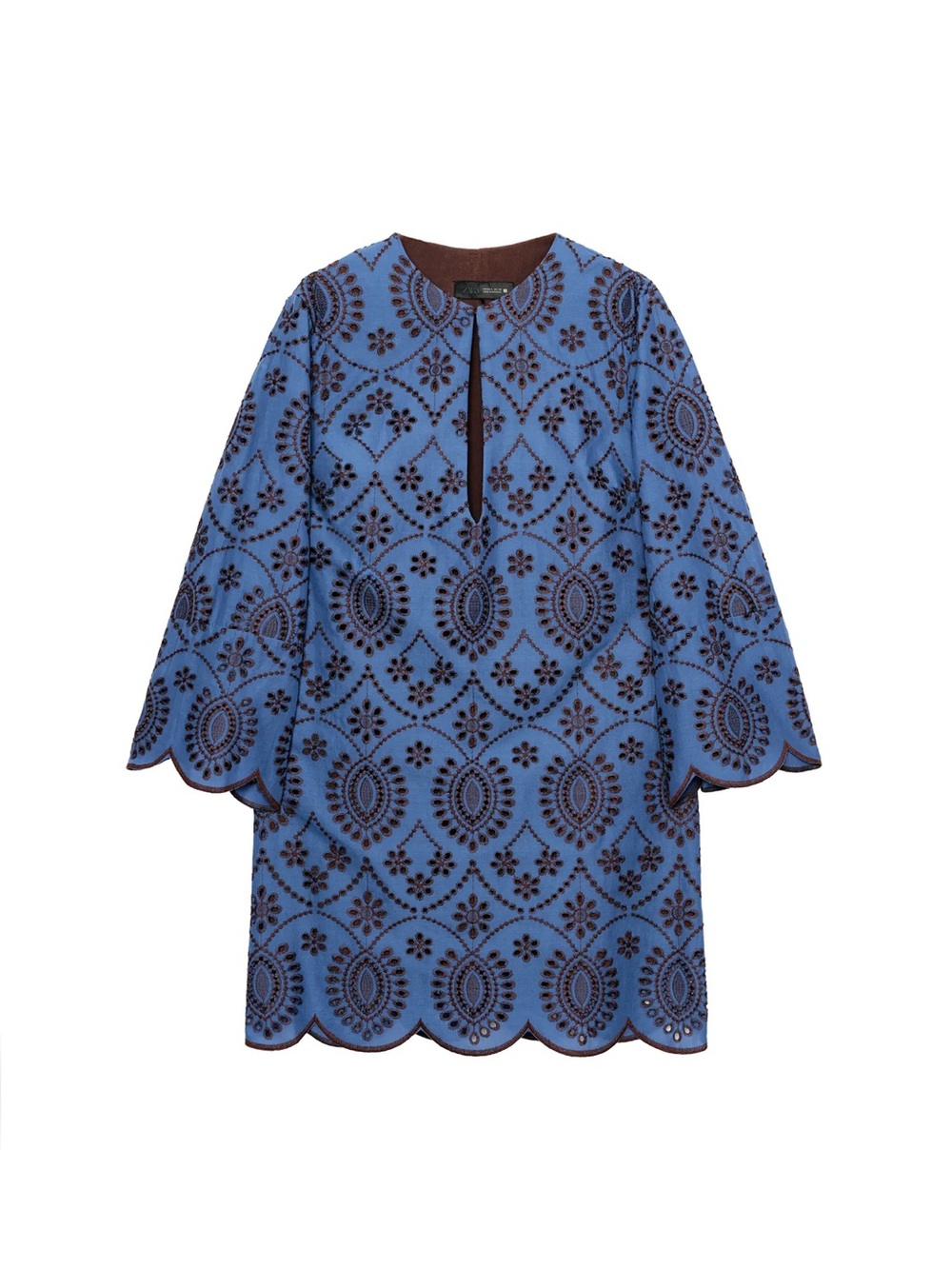 Zara Short Embroidered Eyelet Dress NWT